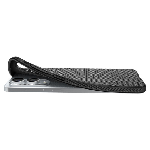 Pouzdro Spigen pro Samsung Galaxy S25 Edge, Liquid Air, černé + 9H tvrzené sklo