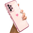 Pouzdro pro Samsung Galaxy A52/A52S, Electro heart, růžové rose gold