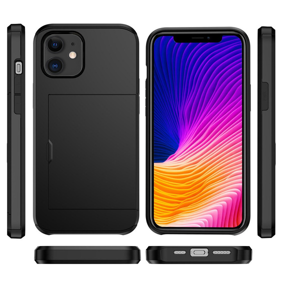 Pouzdro pro iPhone 11, Sliding Card Holder, černé