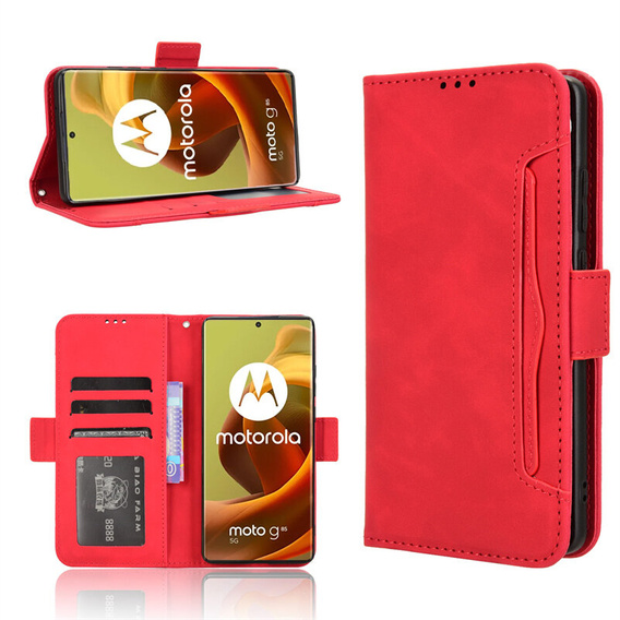 Klopové pouzdro pro Motorola Moto G85, Card Slot, červené
