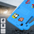 Dětské pouzdro pro Samsung Galaxy Tab A9, Cute Patterns, se stojánkem, modré