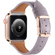 Pasek Skórzany do Apple Watch 1/2/3/4/5/6/7/8/SE 38/40/41mm, Fioletowy