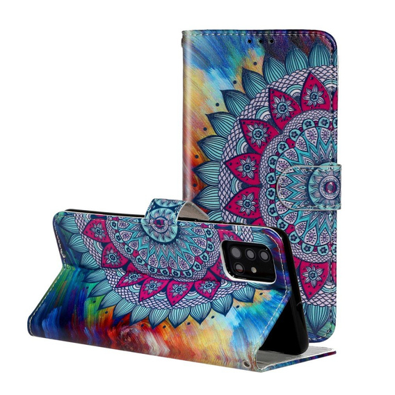 Klopové pouzdro pro Samsung Galaxy A51, Wallet, Mandala Flower