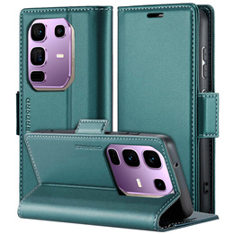 Pouzdro pro Infinix Note 50 Pro+, ERBORD Glossy Litchi, flipová peněženka, zelené