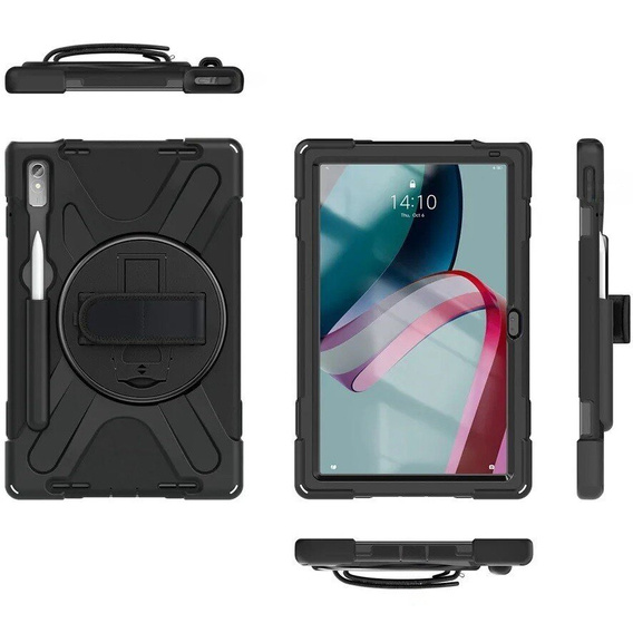 Obrněné pouzdro pro Lenovo Tab P11 Pro Gen 2 TB132FU TB132XU 11.2", ochranné 360 se slotem na stylus, černé