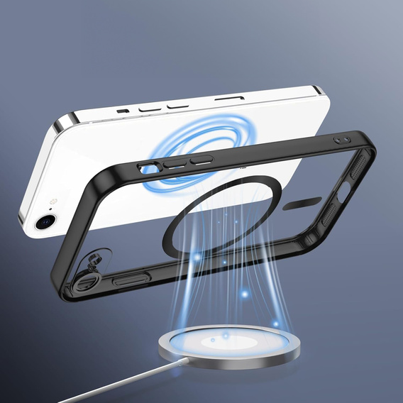 Pouzdro pro iPhone 7 Plus / 8 Plus, Electro MagSafe, černé + sklo na displej