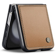 Pouzdro pro Samsung Galaxy Z Flip7 FE / Z Flip6, CASEME Litchi Leather, hnědé