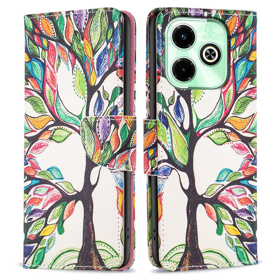 Klopové pouzdro pro Infinix Hot 40i, Wallet, Tree of Life