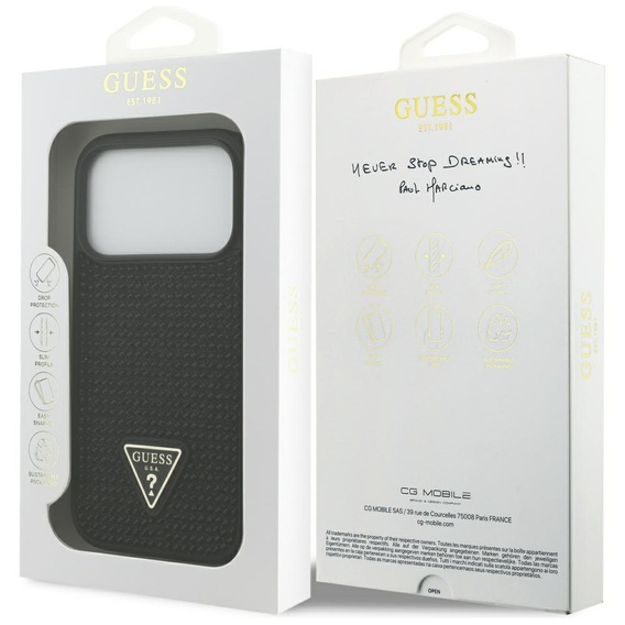 Pouzdro GUESS Rhinestone Triangle Logo pro iPhone 17 Pro