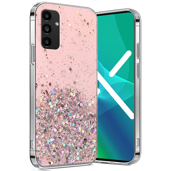 Pouzdro pro Samsung Galaxy A04S / A13 5G, Glittery, růžové