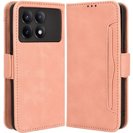 Klopové pouzdro pro Xiaomi Poco F6 Pro, Card Slot, růžové