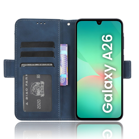 Klopové pouzdro pro Samsung Galaxy A26, Card Slot, námořnicky modré