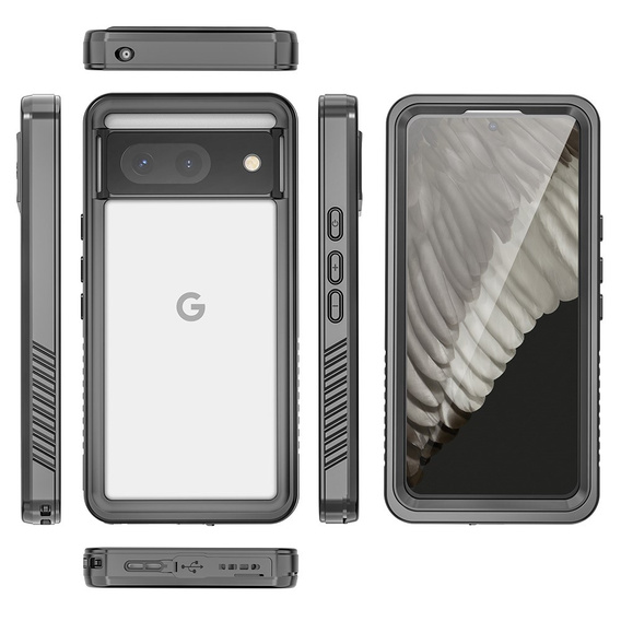Vodotěsné pouzdro IP68 pro Google Pixel 8, černé