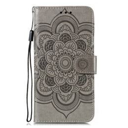 Klopové pouzdro pro Xiaomi Redmi Note 9s/ 9 Pro, Mandala Flower, šedé