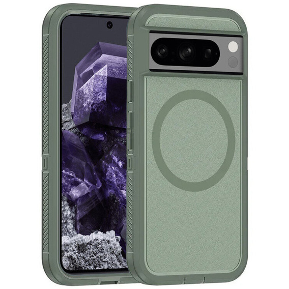 Pouzdro s rámečkem pro Google Pixel 8 Pro, pro MagSafe, zelené