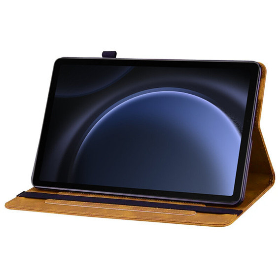 Pouzdro pro Samsung Galaxy Tab S10 Lite / S10 FE / S9 FE, Wallet Pen Slot, žlutý