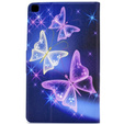 Pouzdro pro Samsung Galaxy Tab A7 10.4 2020 T500 T505, butterflies, fialové