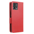 Klopové pouzdro pro Motorola Moto G72, Wallet Thin Magnet, červené