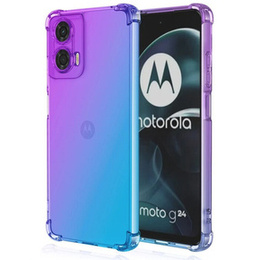 Pouzdro pro Motorola Moto G24 / G24 Power / G04, Gradient Dropproof, Fialová / modrá