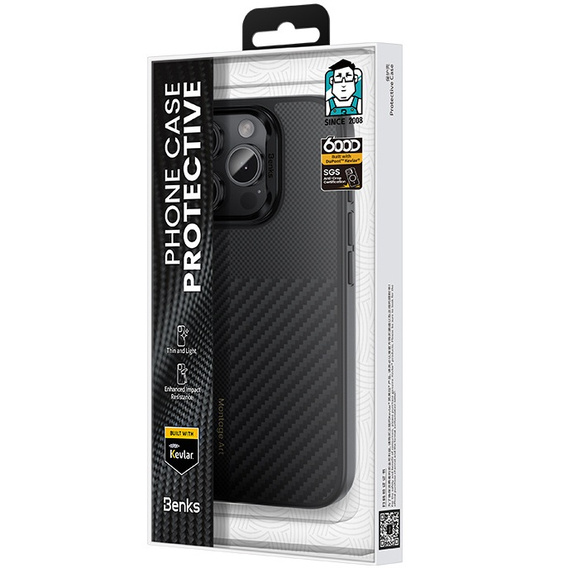 Pouzdro Benks Montage Magnetic Armor Pro Kevlar (600D/1500D) pro iPhone 16 Pro
