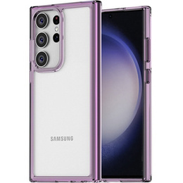 Pouzdro pro Samsung Galaxy S23 Ultra, Fusion Hybrid, transparentní / fialové