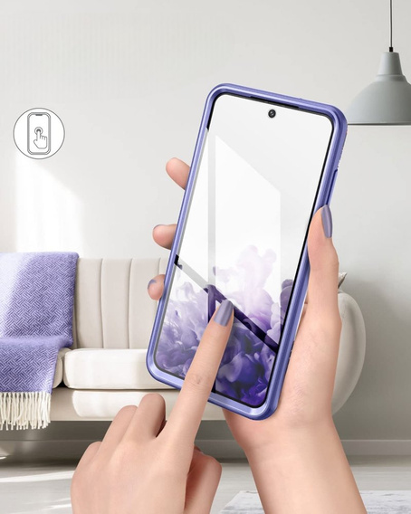 Pouzdro pro Samsung Galaxy S22, Suritch Full Body Marble, fialové