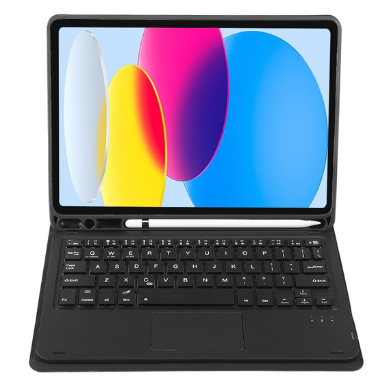 Pouzdro + klávesnice iPad 10.9 2022 10 Gen, TouchPad Pen Slot, černé