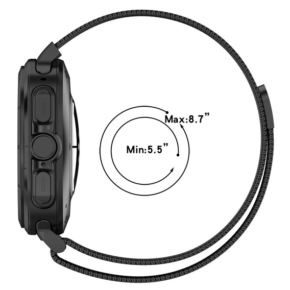 Milánský náramek pro Samsung Galaxy Watch Ultra 47mm, černý