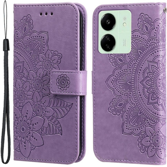 Klopové pouzdro pro Xiaomi Redmi 13C / Poco C65, Mandala Flower, fialové