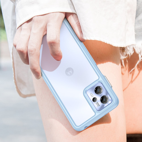 Pouzdro pro Motorola Moto G13 / G23, Fusion Hybrid, transparentní / modré