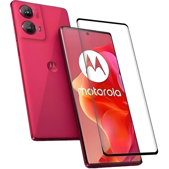 3D tvrzené sklo pro Motorola Moto G85, černý rámeček