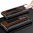 Pouzdro s podstavcem Leather+PC s průhledným okénkem a stylusem pro Samsung Galaxy Z Fold6 5G