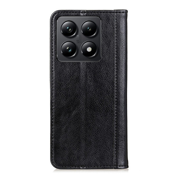 Pouzdro pro Xiaomi 14T, Wallet Litchi Leather, černé