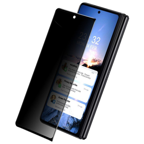IMAK Privacy Tempered Glass pro Samsung Galaxy Z Fold4 5G - Black