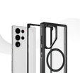 Pouzdro s rámečkem pro Samsung Galaxy S24 Ultra, pro MagSafe, transparentní / černé