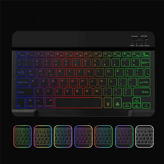 Pouzdro + klávesnice Apple iPad Pro 11" 5 gen. 2024, Leather Pen Slot TouchPad, černé