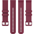 Pasek Silikonowy 18mm do Garmin Vivomove 3S / Vivoactive 4S, Wine Red