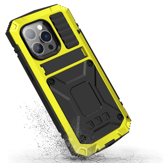 Pouzdro pro iPhone 14 Pro, R-JUST, pancéřované, žluté