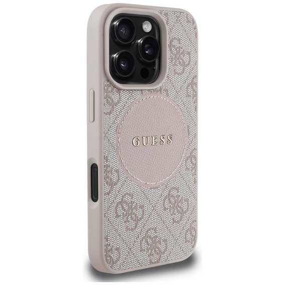 Pouzdro Guess 4G Circle s klasickým logem, pro MagSafe pro iPhone 16 Pro Max