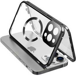 Magnetické pouzdro Dual Glass MagSafe pro iPhone 15 Pro Max, černé
