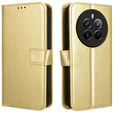 Klopové pouzdro pro Realme 12 Pro 5G / 12 Pro+ 5G, Crazy Horse Wallet, zlaté