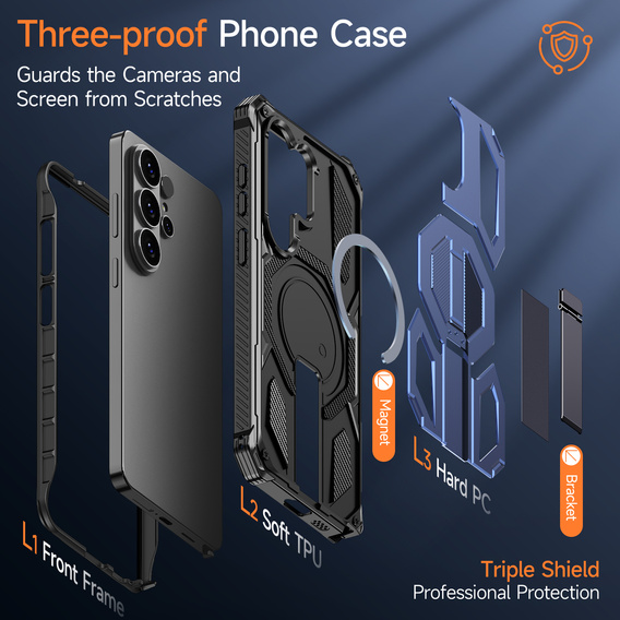 Ochranné pouzdro s podstavcem kompatibilní s MagSafe pro Samsung Galaxy S26 Ultra