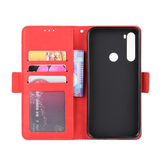 Klopové pouzdro pro Xiaomi Redmi Note 8T, Card Slot, červené