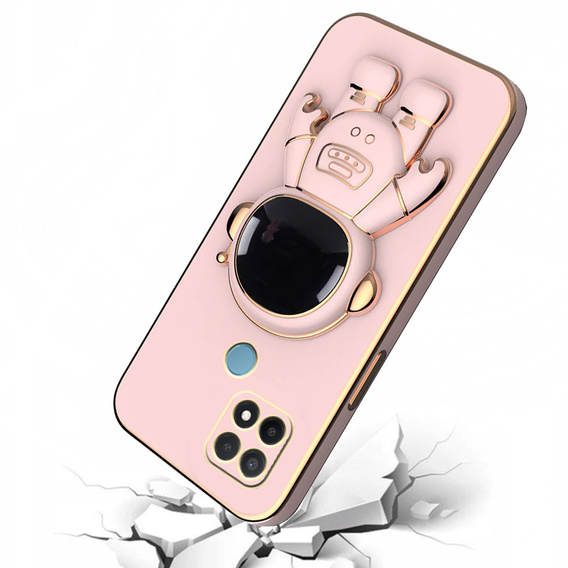 Pouzdro pro Oppo A15/A15S, Astronaut, růžové