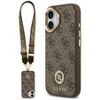 Pouzdro GUESS 4G Strass Logo pro MagSafe s páskem pro iPhone 17