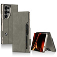 Pouzdro s klopou GKK Card Slot Wallet pro Samsung Galaxy S26 Ultra, šedé