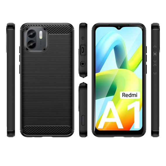 Pouzdro pro Xiaomi Redmi A1 4G / A2 4G, Carbon, černé