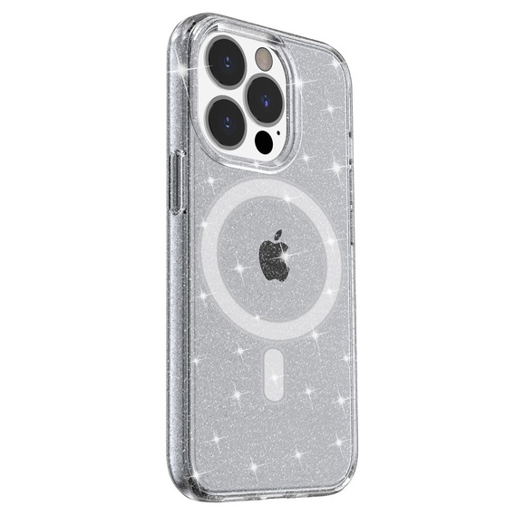 Pouzdro pro iPhone 14 Pro, Dropproof MagSafe Glitter, černé