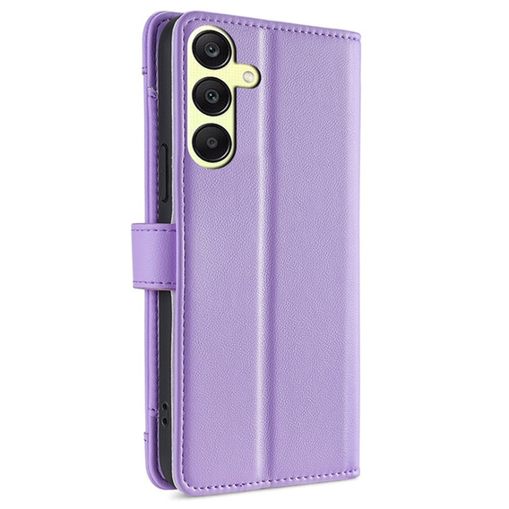 Klopové pouzdro pro Samsung Galaxy A25 5G, Wallet Zipper Pocket, fialové