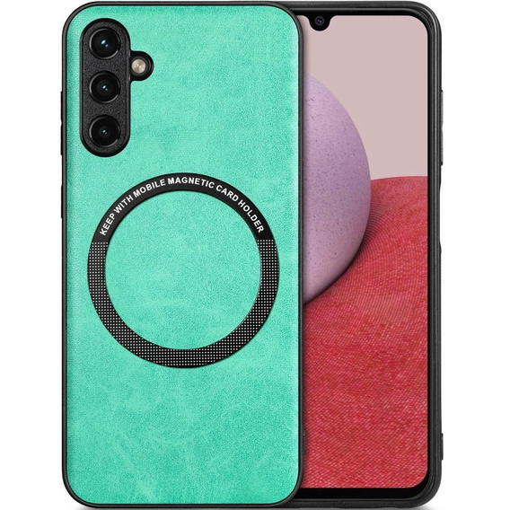 Pouzdro pro Samsung Galaxy A14 5G, Leather Hybrid MagSafe, zelené